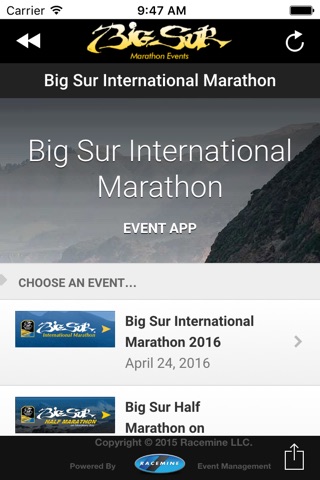 Big Sur Marathon Foundation screenshot 2
