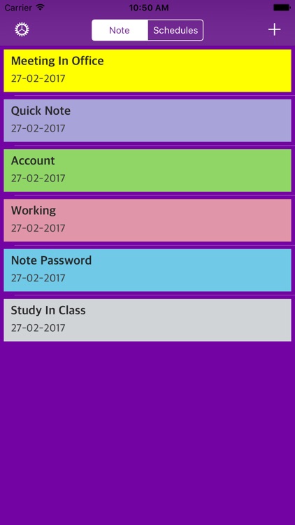 Hidden HotSchedules & Color Note with FingerPrint