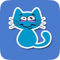 Animated Blue Cat Stickers for Messaging