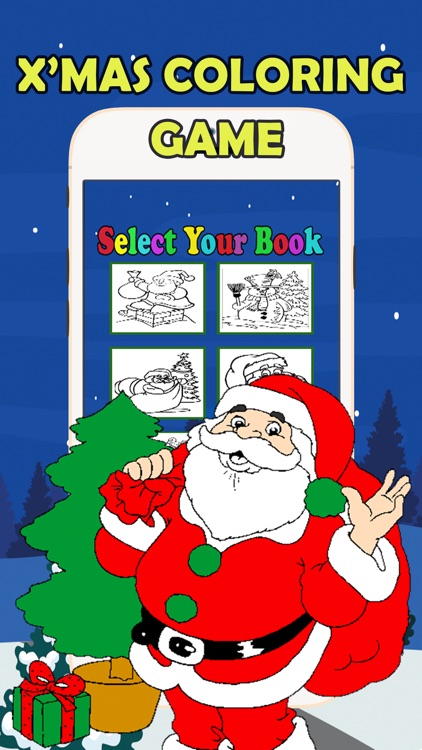 Color Santa Claus: Xmas Kids Coloring Book Pages