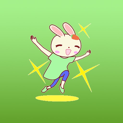 Willow The Happy Rabbit Girl Stickers