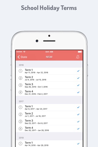 Australian School Holidays screenshot 2