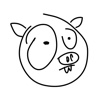 Pig sticker - funny stickers for photos