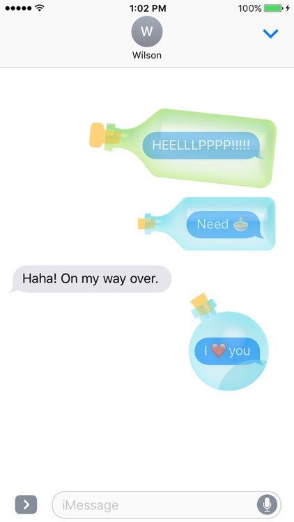 Text Message in a Bottle