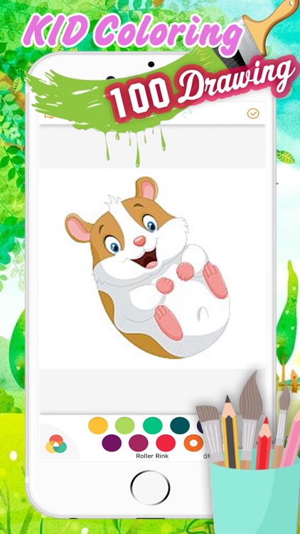 Cute Hamster Coloring Book Drawing for Kid