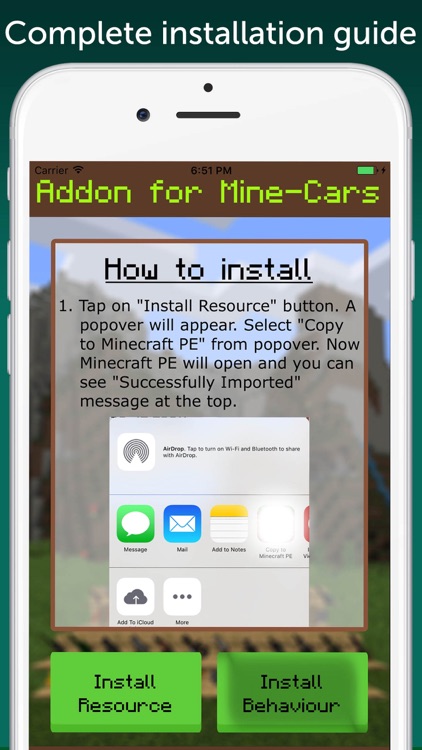 MineCars AddOn for Minecraft PE