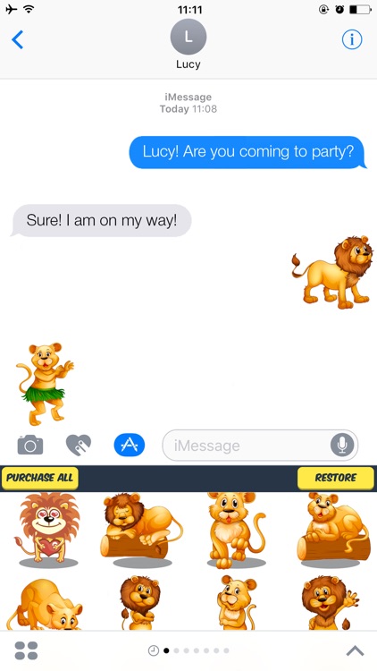 Lion Stickers - Lion Emoji Sticker Pack