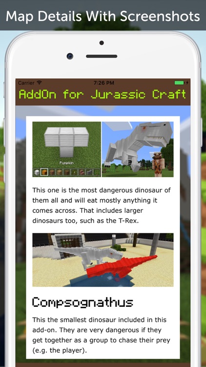 Jurassic Craft AddOn for Minecraft Pocket Edition