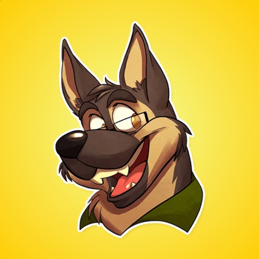 German Shepherd Cute  Stickers