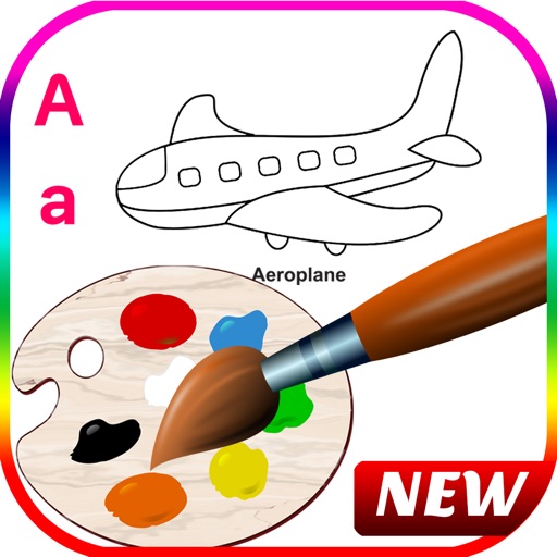 ABC Coloring pages to learn english vocabulary iOS App