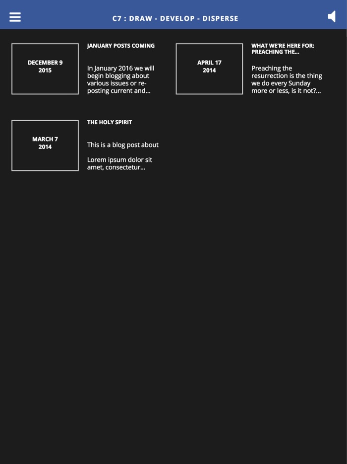 C7  Draw - Develop - Disperse