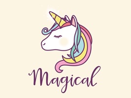 Pastel UNICORN Words Stickers by APPBUBBLy