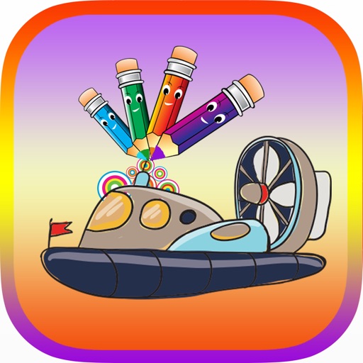Vehicle Coloring Book For Kids Painting Icon