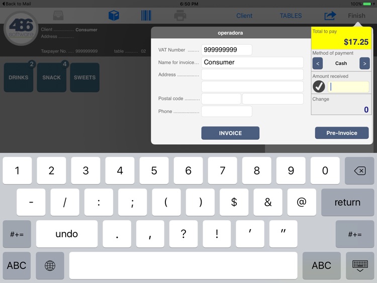 486InvoicePOS - Point of Sale