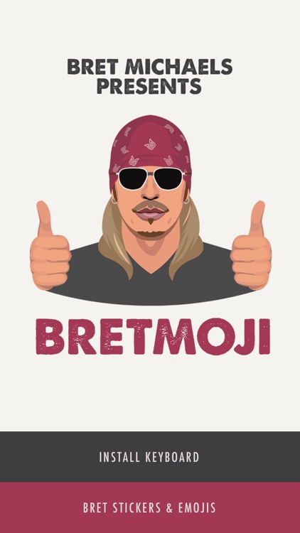Bret Michaels Emojis + Lyric Keyboard