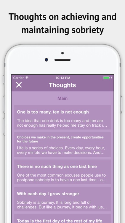 Clear Thinker - Sobriety Counter & Motivation Tool