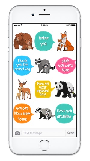 Cute Mom & Baby Animals Mothers Day Sticker Pack(圖5)-速報App