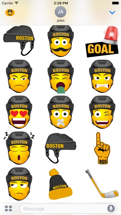 Boston Hockey Stickers & Emojis screenshot-3