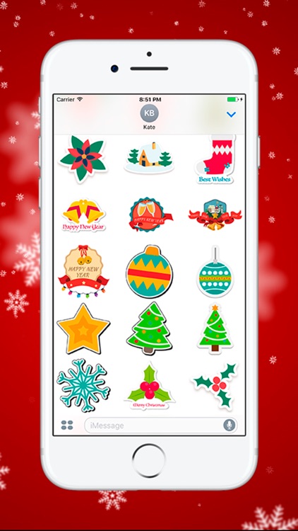Рождество и Новый Год - стикеры для iMessage
