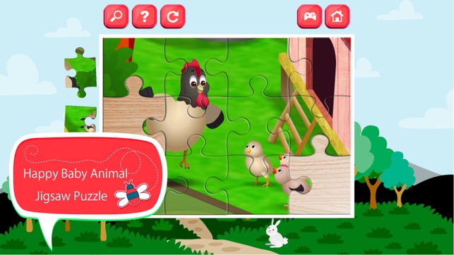 嬰兒動物拼圖遊戲為孩子們的記憶