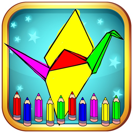 Origami Animal Coloring Book For Kids Icon