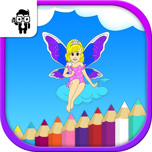 Angel Kids Coloring Book Icon