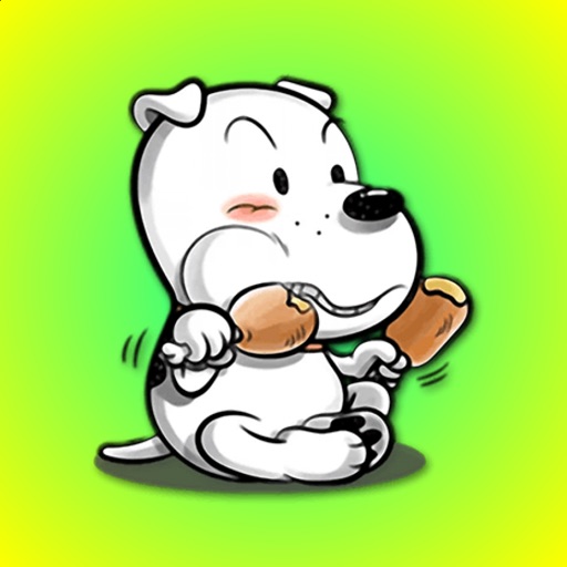 White Dog Adventures Stickers Icon