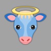 True Blue Cow Emoji Stickers