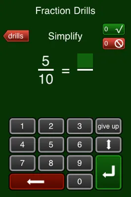 Game screenshot Fraction Drills apk