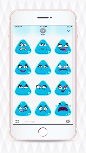 Blue Triangle Cute Emoji Stickers for Messaging(圖2)-速報App