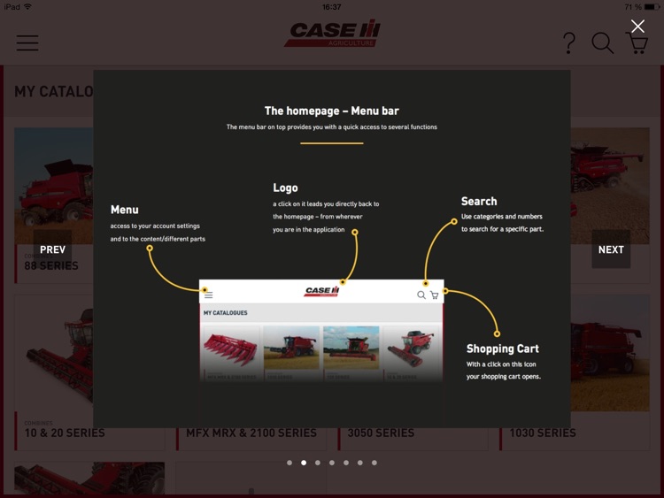 Case IH Harvesting parts