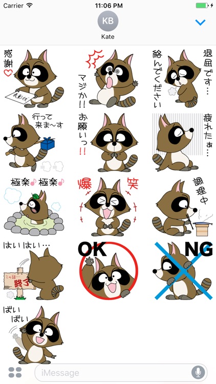 Anita The Racoon Dog Japanese Stickers