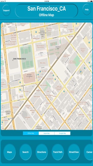 San Francisco CA Offline City Maps with 