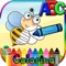 Learning English Vocabulary and Coloring Colorful Animal