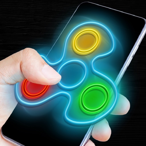 Fidget spinner neon glow iOS App