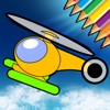 Icon Helicopter Coloring Book - Learn Painting Plane