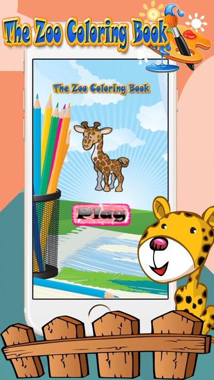 Zoo Animal Paint : coloring pages for girls & boys