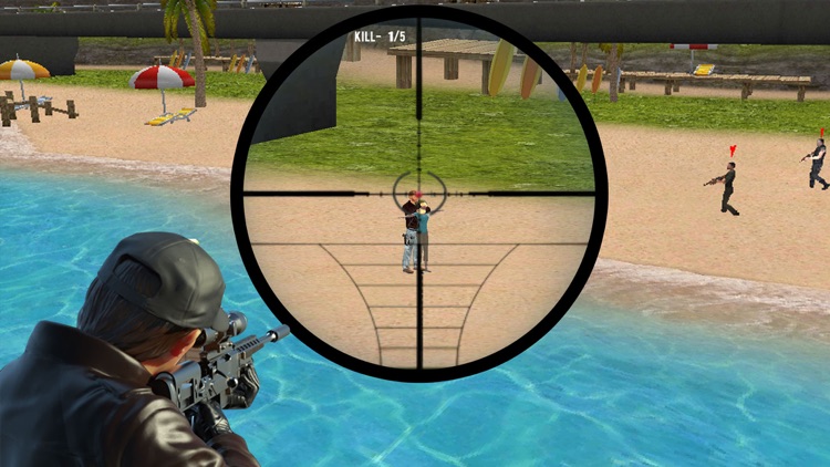 Sniper Shooter 3D - Modern Sniper War at Beach screenshot-3