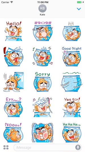 Golddy The Happy Goldfish Stickers(圖1)-速報App