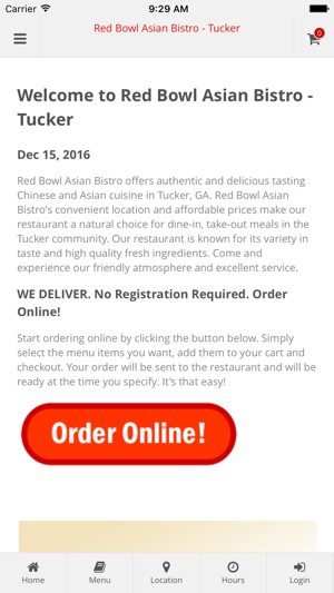 Red Bowl Asian Bistro Tucker(圖1)-速報App