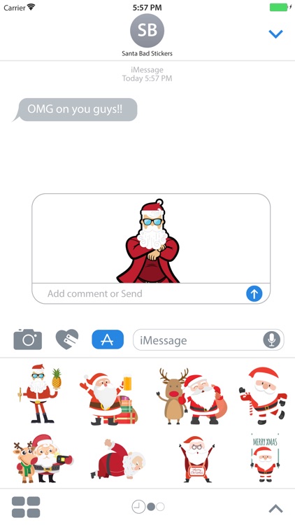 Bad Santa iMessage Stickers for Christmas screenshot-3