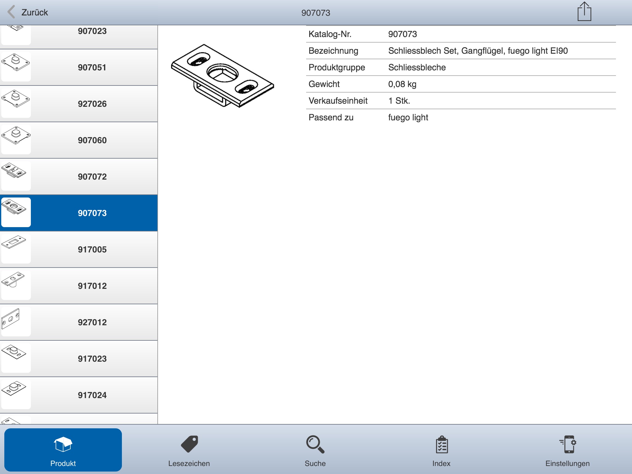 Forster Profilkatalog screenshot 3