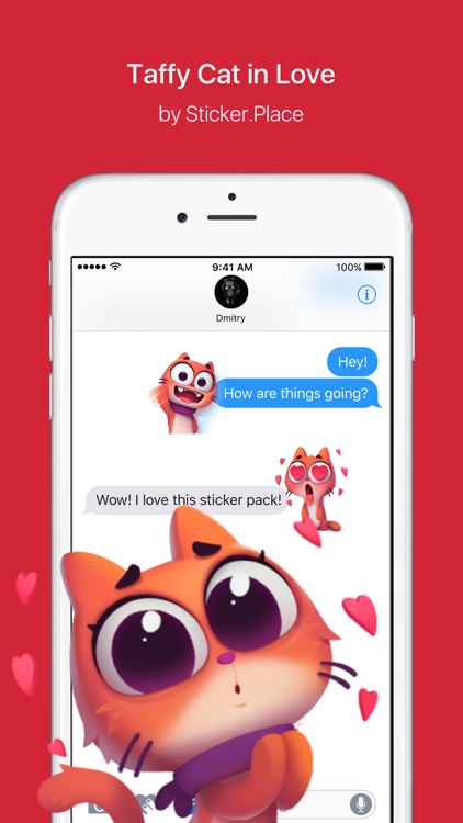 Taffy Cat in Love – Emoji & Stickers