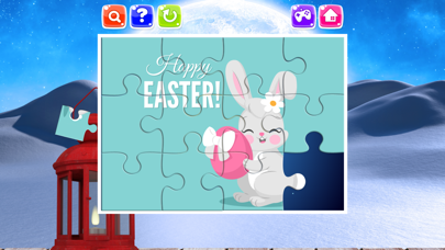 How to cancel & delete Lovely easter bunny jigsaw puzzle for kids from iphone & ipad 1