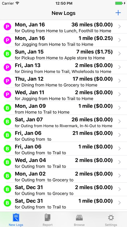 Milog - mileage log tracker