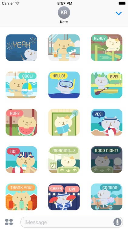 Summertime Stickers for iMessage by Design 73