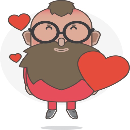 Little Bearded Man stickers by joyd ritouni