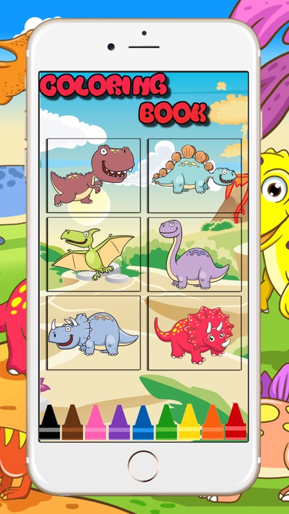 Coloring Book for Little Kids - Dinosaur Animals