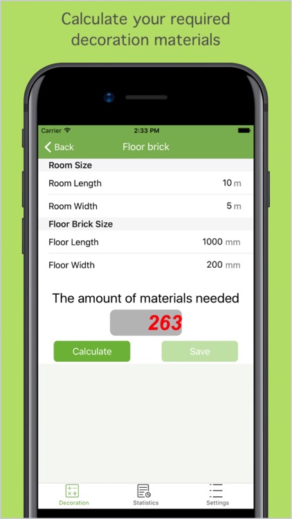 Decoration Calculator - Calculate Design Materials