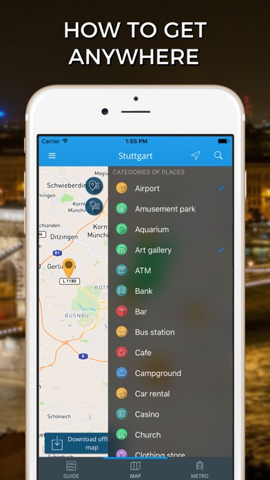 Stuttgart Travel Guide with Offline Street Map screenshot 3